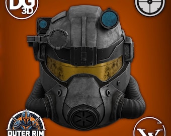 Wernissage Halo Spartan Styled Fallout T-45 Power Rüstung Helm STL - Nur digitale STL-Datei