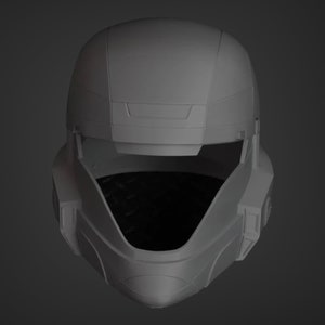 Puede incluir: Un casco blanco con visera y un interior negro. El casco tiene un dise&ntilde;o futurista y est&aacute; hecho de un pl&aacute;stico liso y duro.