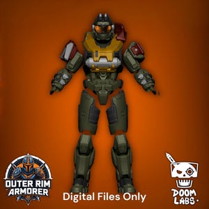 Halo Reach Jorge-052 Grenadier Spartan Rüstung und Helm - Nur digitale STL-Datei