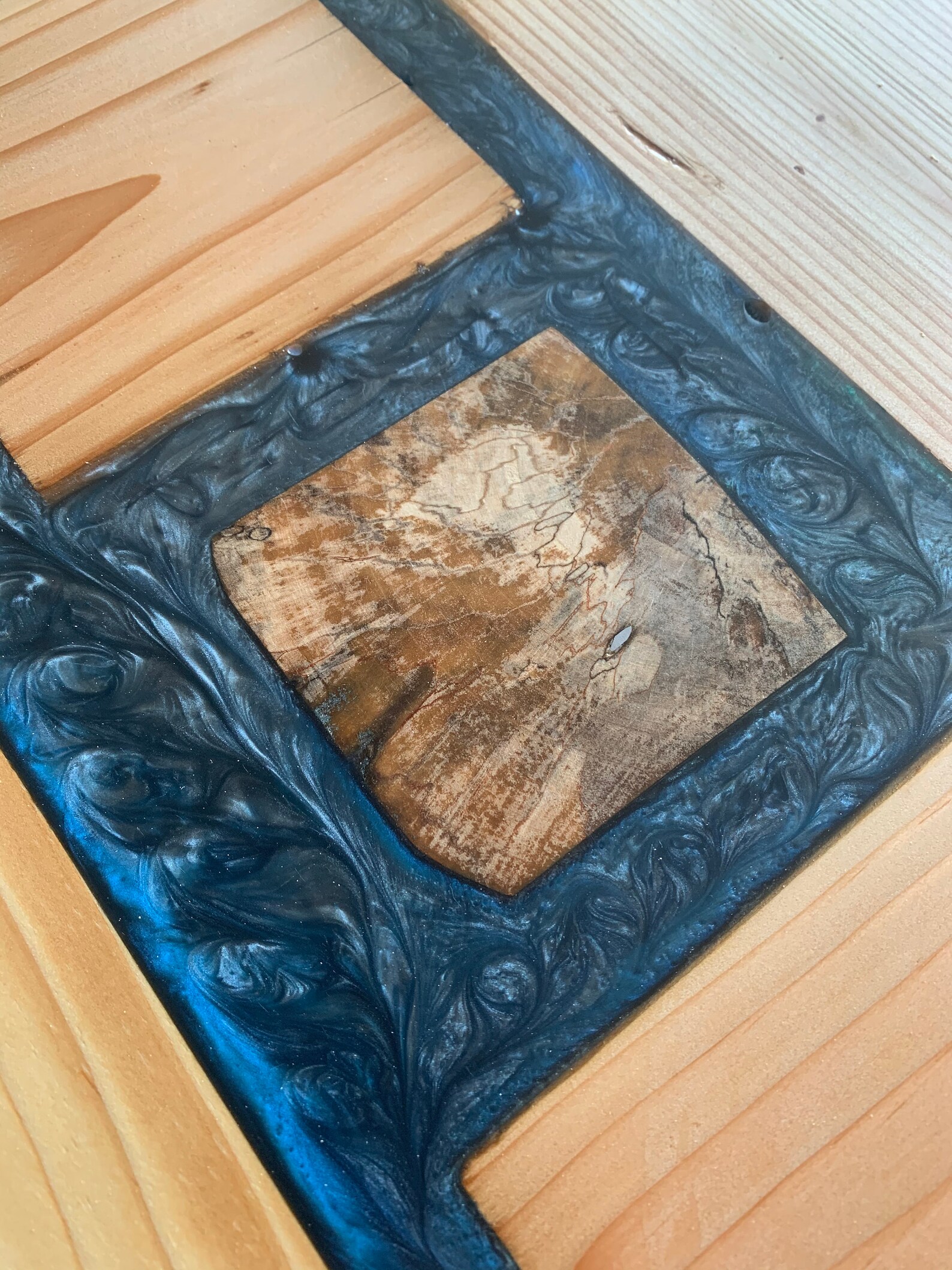 Wood and Epoxy Wall Art 48x24 Etsy