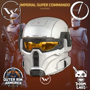 Wernissage Halo Spartan Style Mandalorian Imperial Super Commando-hjälm - Endast digital STL-fil