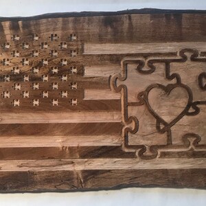 10 &quot;x 14&quot; Spaulding Eiche Live Edge Autismus Bewusstsein Flagge