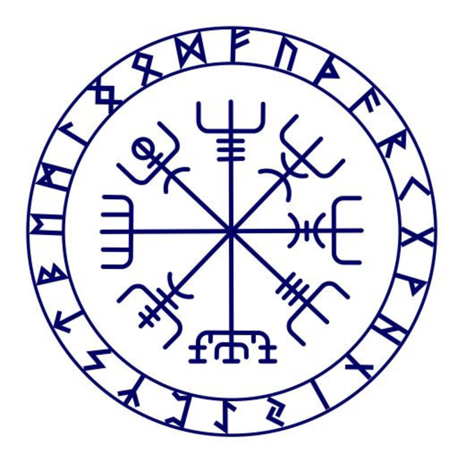 Vegvisir Protection Runes SVG - Etsy