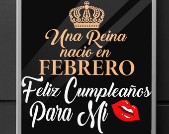 February Birthday Queen SVG Design (Digital Download)