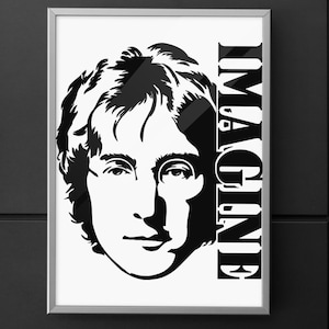 JOHN LENNON IMAGINA | Imagine John Lennon Svg | Lennon Design gráfico digital | John Lennon SVG | Cricut | Silhueta Svg