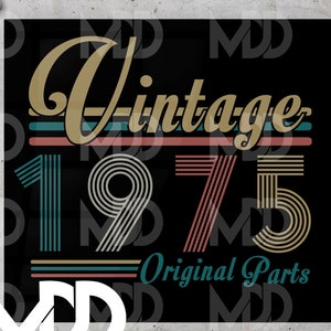 1975 Birthday Design: Vintage Original Parts (Digital Download)