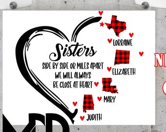 PERSONALIZABLE SISTERS SIBLINGS Family | Sisters Siblings Family Template Design | Sisters Svg | Family Digital Png | Svg | Eps | Dxf | Pdf