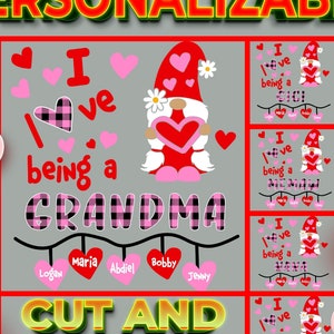 Personalized Grandma Valentine&#39;s Design: Nana, Gigi, Memaw (Digital Files)