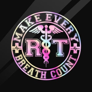 RESPIRATORY THERAPIST LOGO | Make Every Breath Count | Medic | Frontline Warriors | Essential Workers Design Svg | Eps | Dxf | Svg | Pdf