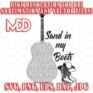 SUNBURNT SONG GUITAR  | Sunburnt Lyrics | Guitar Lyrics | Svg | Pdf | Png | Eps | Png