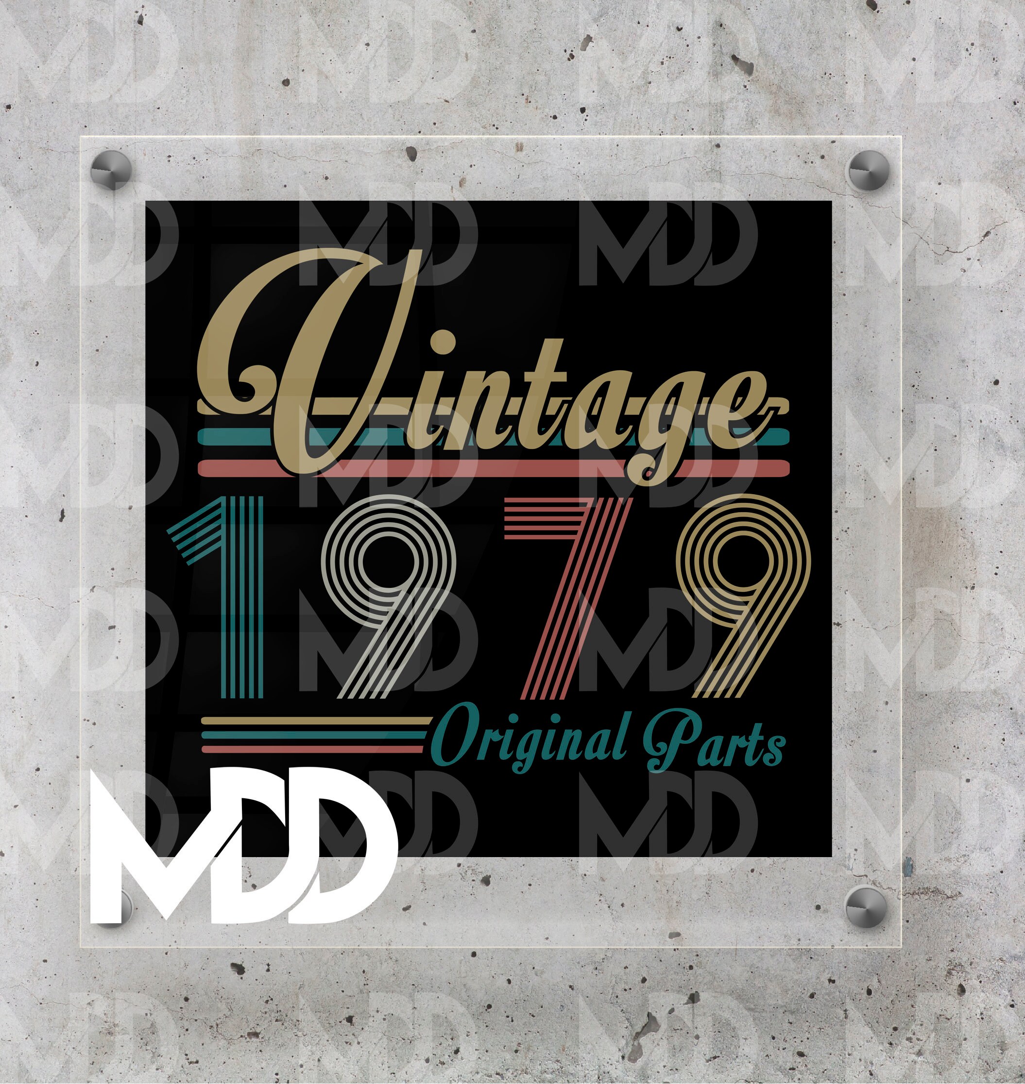 1979 Birthday Design: Vintage Original Parts (SVG, PNG, PDF