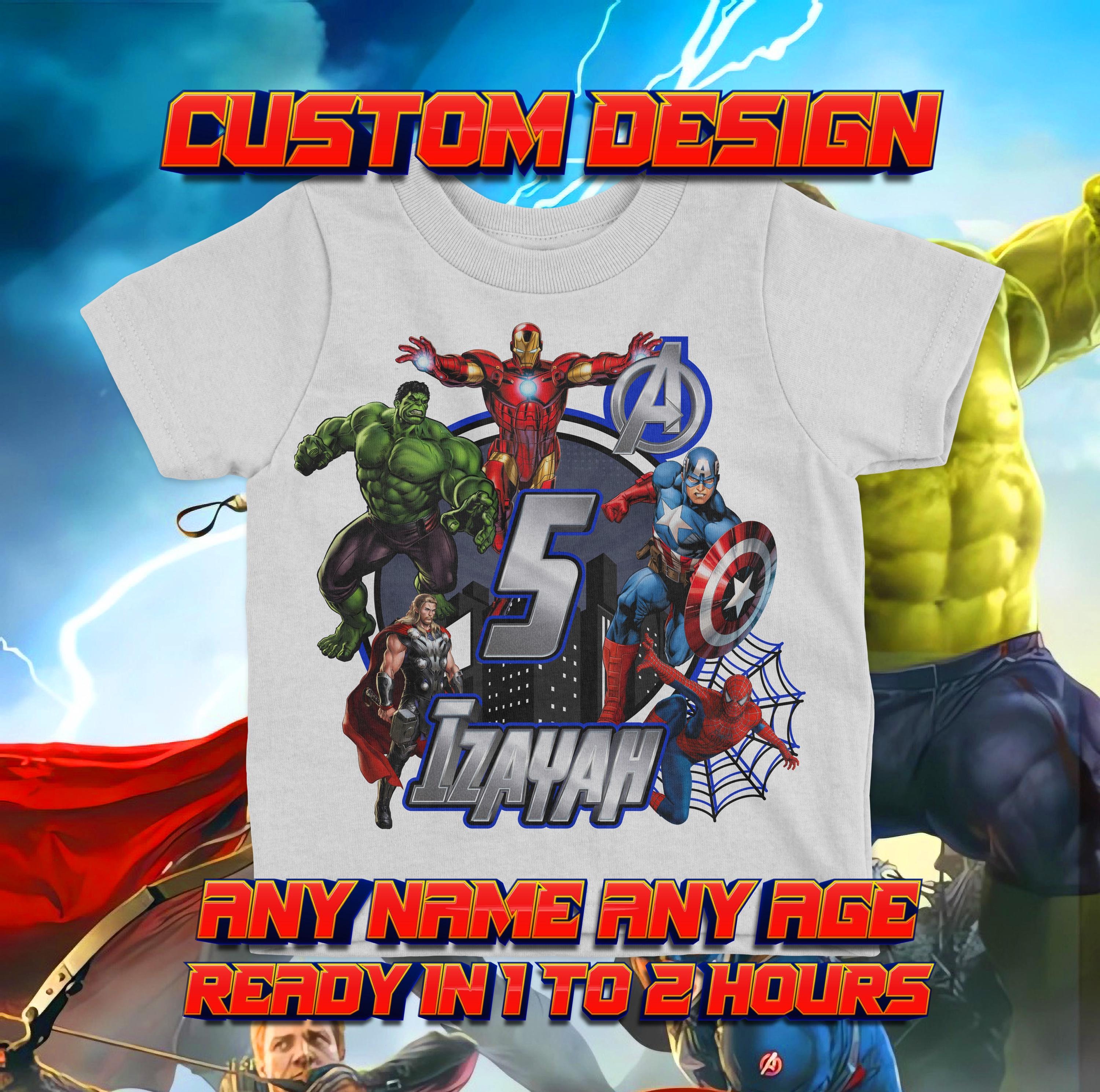 American Superheros Custom Design | Cake Topper | T-Shirt | Invitations | Birthday  | 300 DPI PNG |