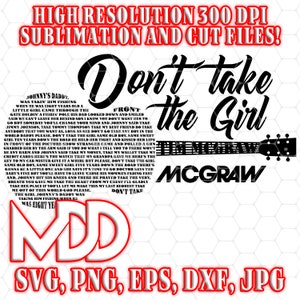 WORD ART GUITAR Lyrics | Dont Take The  Svg | Guitar Lyrics Svg |  Png | Dxf | Eps | Svg | Pdf
