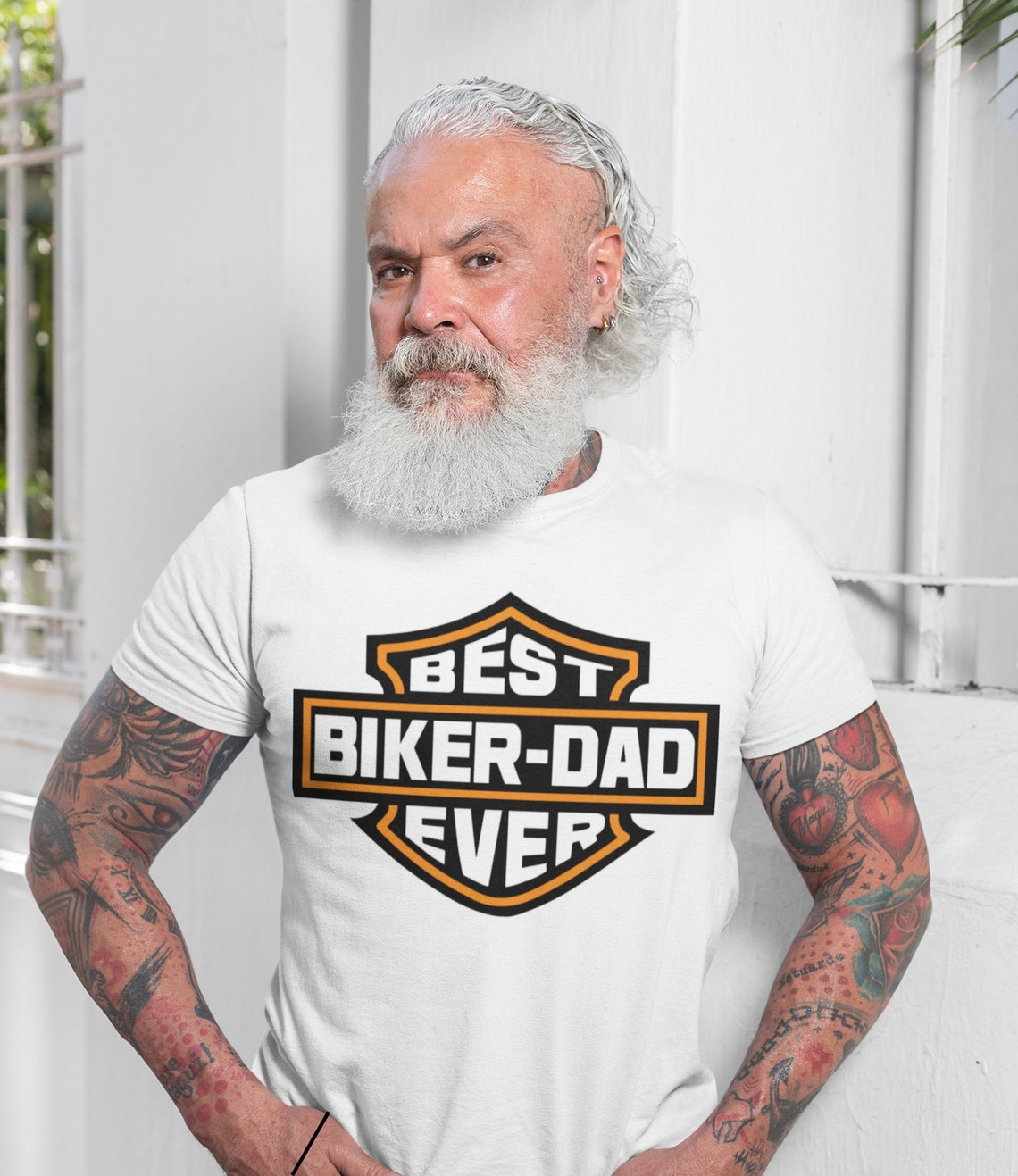 BEST BIKER DAD Best Biker Dad Ever Design Fathers Day | Etsy