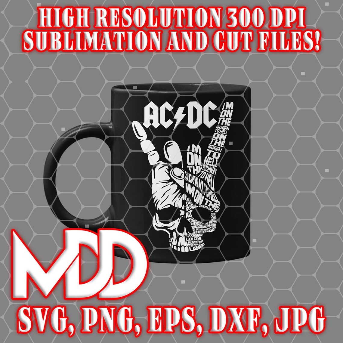 AC DC ART Acdc Word Art Rock Hand Svg Hard Rock Design Svg - Etsy Australia