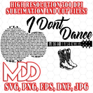 WORD ART GUITAR Lyrics | Dont Dance Svg | Guitar Lyrics Svg |  Png | Dxf | Eps | Svg | Pdf