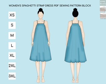 photo Sewing Spaghetti Strap Dress Pattern sewing pattern spaghetti strap etsy