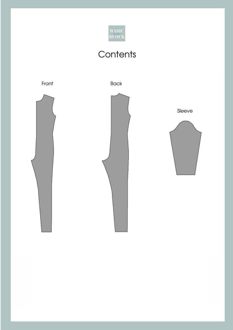 Men's Bodysuit Pattern Basic Pdf Sewing Pattern Block Etsy