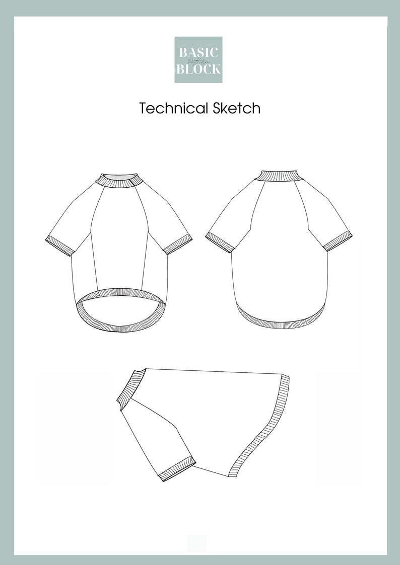 Dog Raglan Sweater Pdf Sewing Pattern Sizes XS3XL Knit Etsy