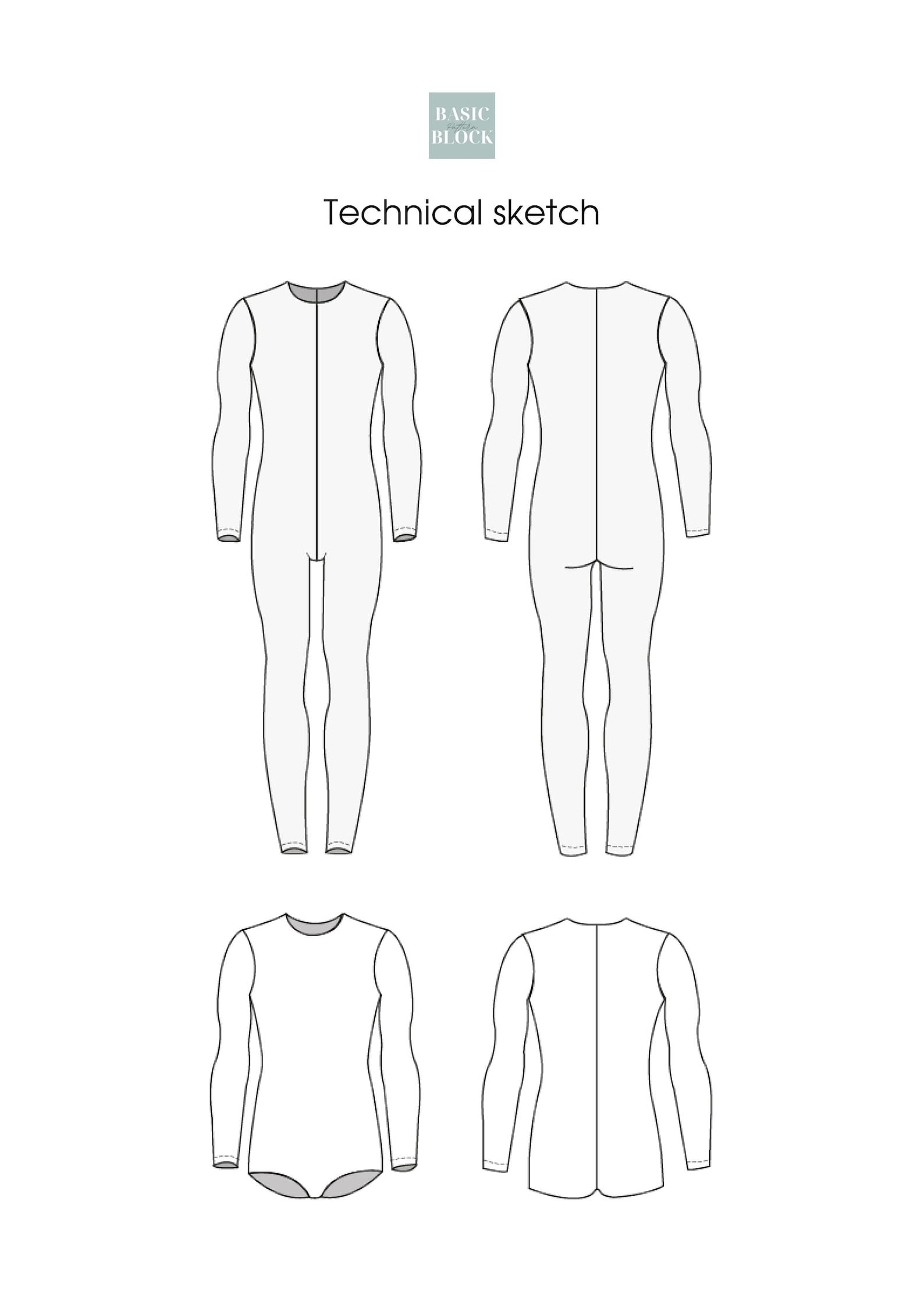 Men's Bodysuit Sewing Pattern Pdf Dance Leotard Catsuit Etsy