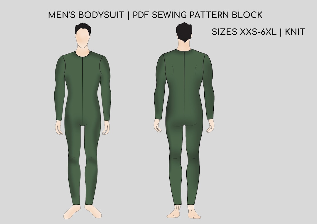 Men's Pdf Bodysuit Pattern Leotard Mens Pattern Basic - Etsy Australia