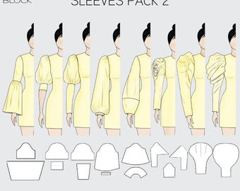 Paquete de patrones de costura de mangas abullonadas • Estilos victoriano, obispo y farol (descarga en PDF) • Tallas XXS-6XL