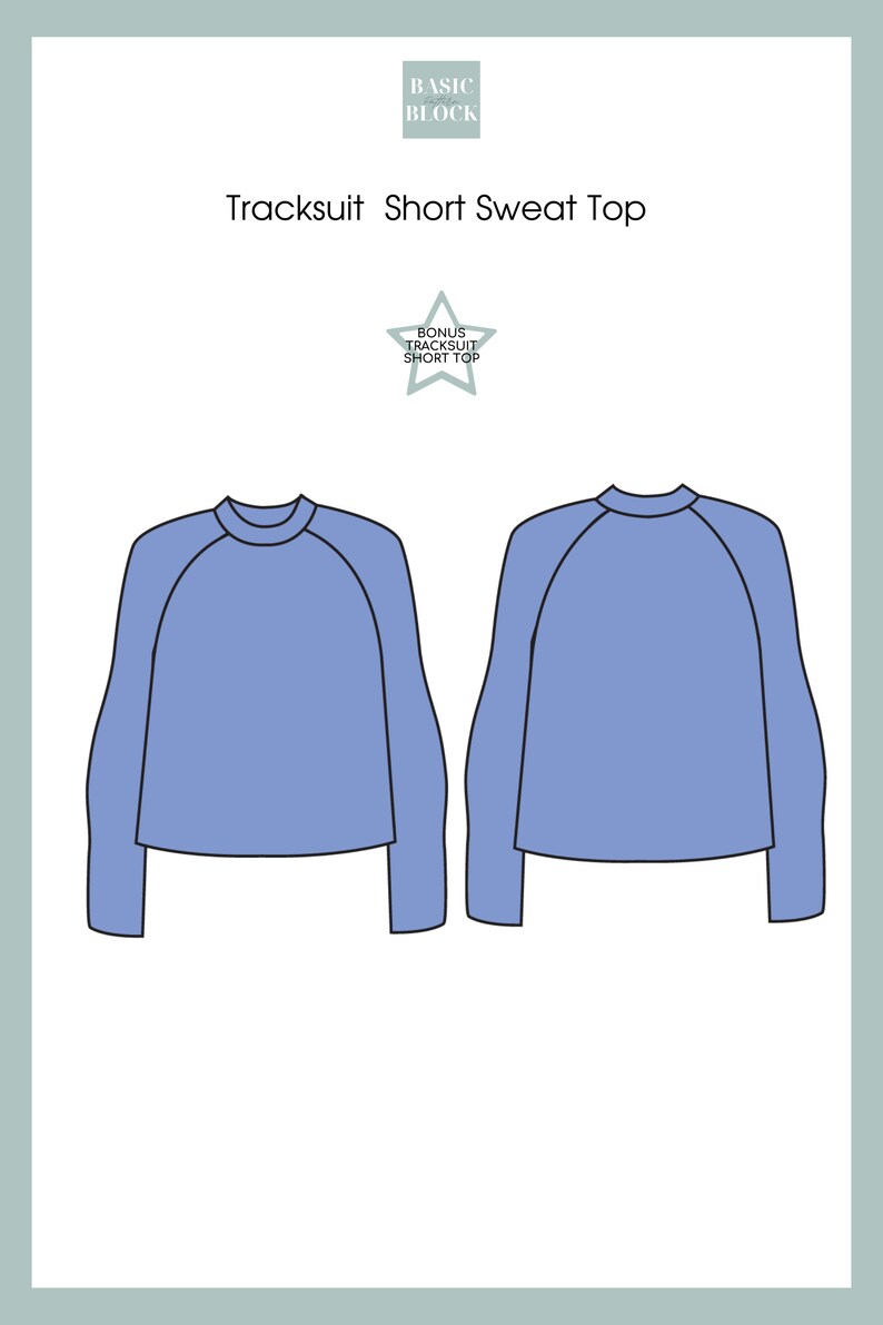 Tracksuit Set Pdf Sewing Pattern Block /sizes XS3XL/ Training Etsy