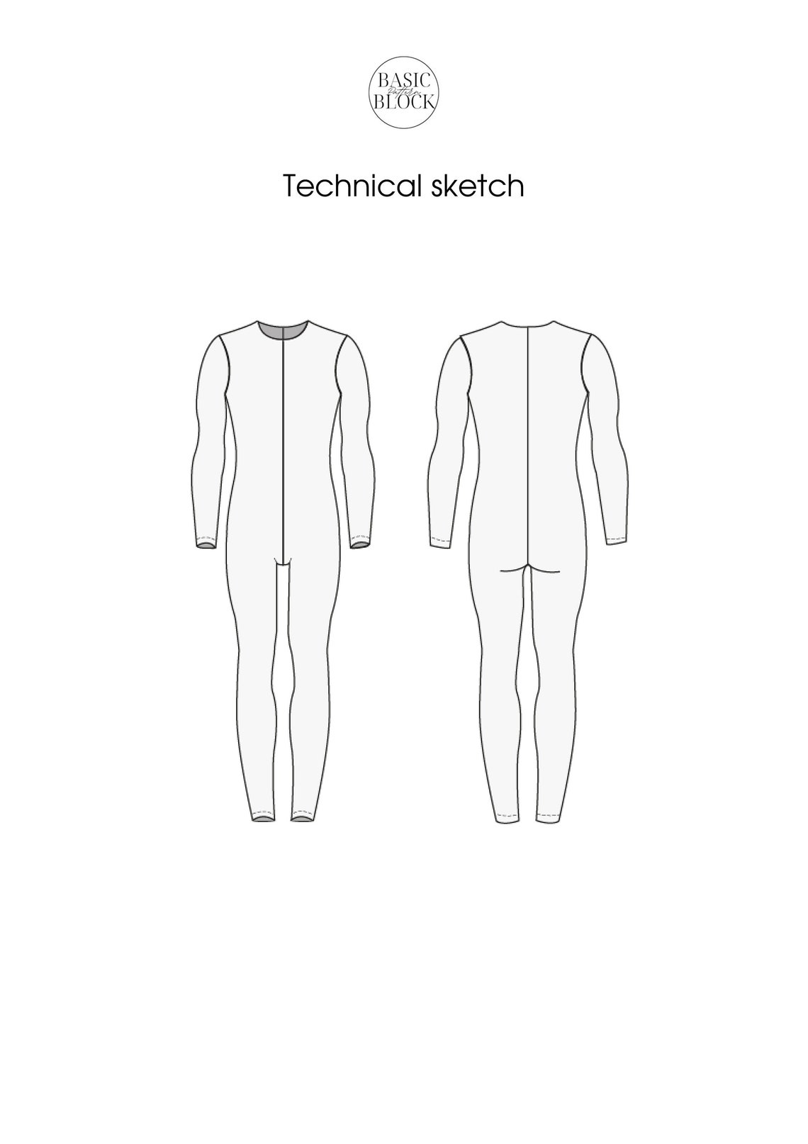 Men's Pdf Bodysuit Pattern Leotard Mens Pattern Basic Etsy