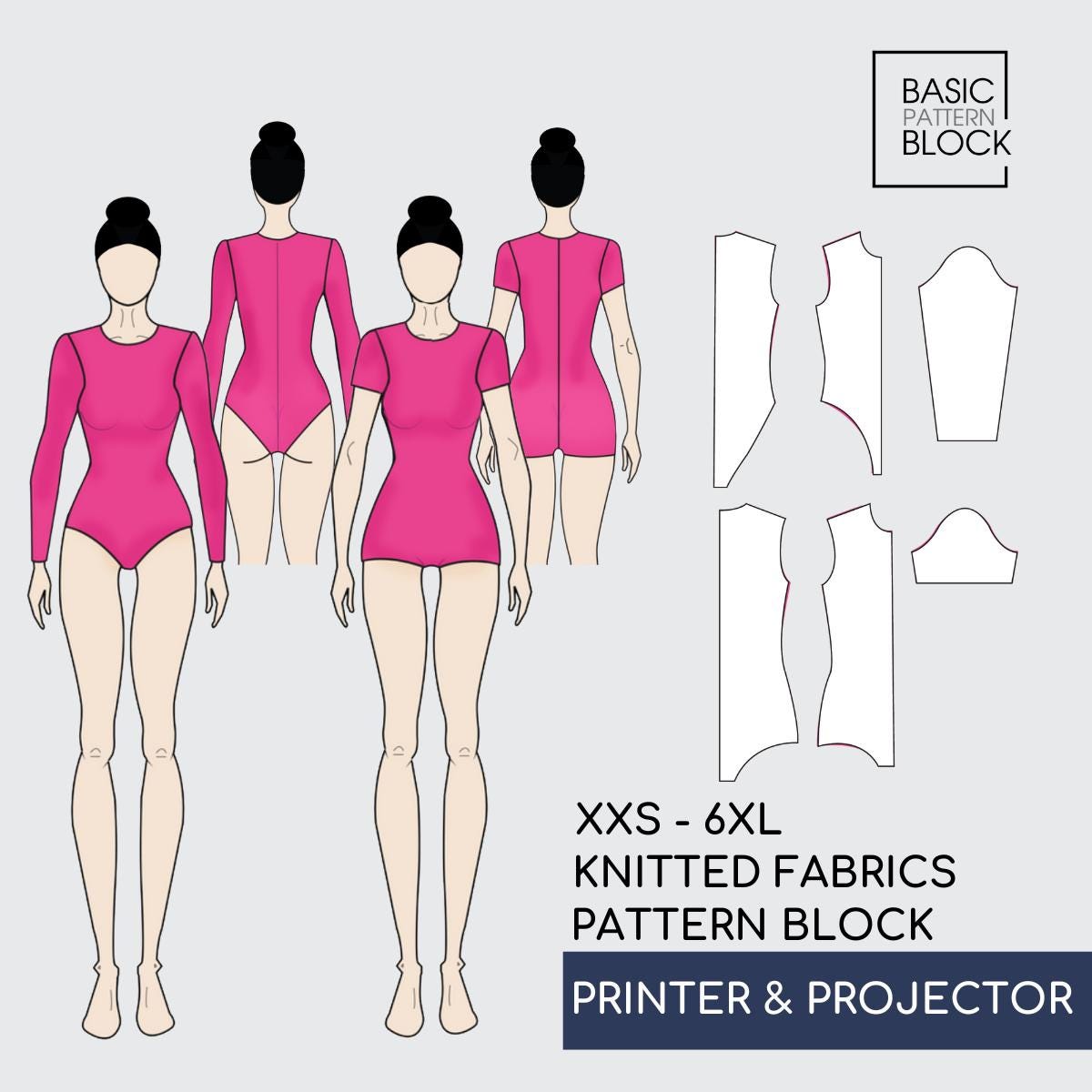 Leotard Pdf Sewing Pattern Block | Bodysuit, Cosplay