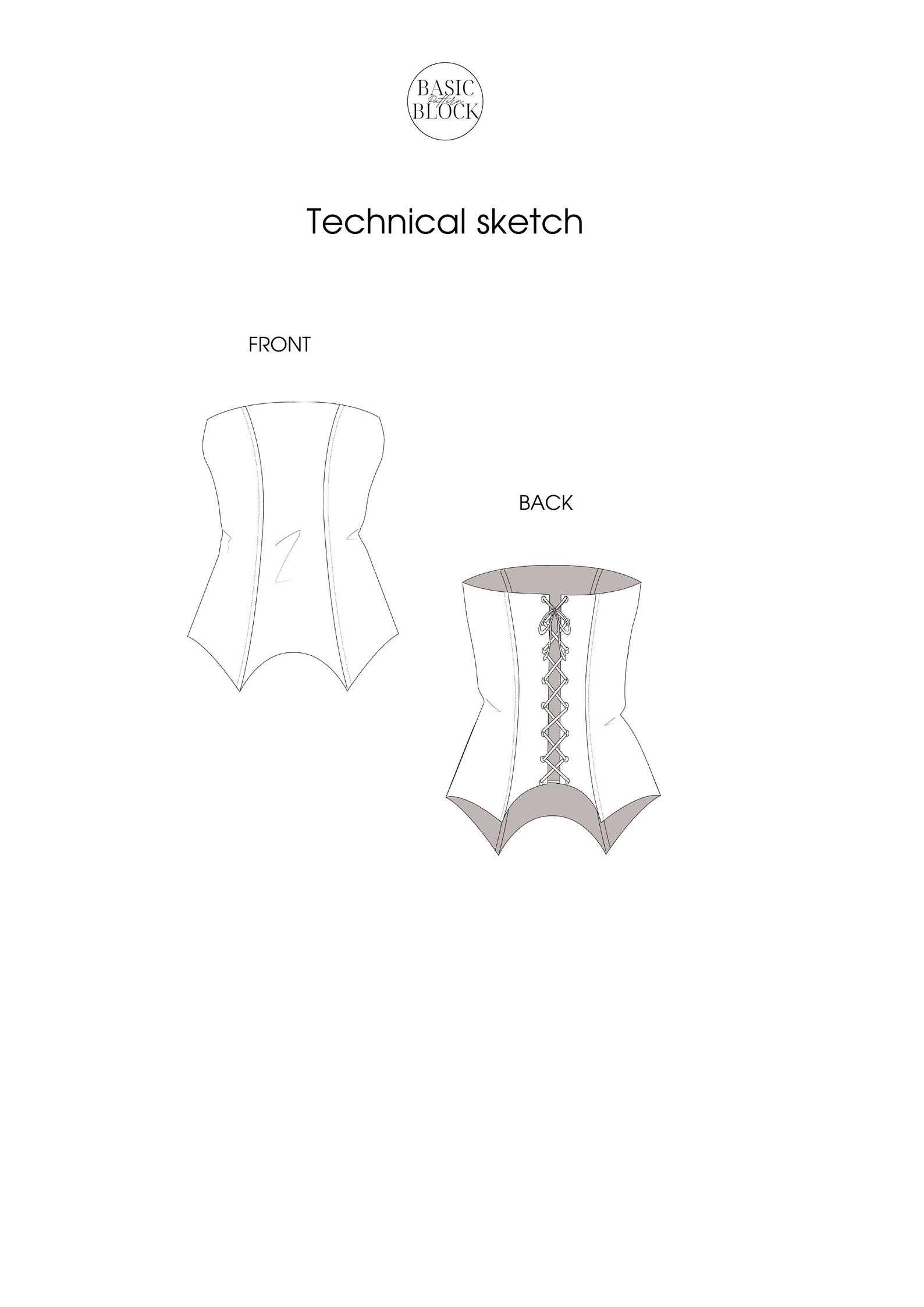 Pdf Strapless Bodice/corset Pdf Sewing Pattern Bustier Top Etsy