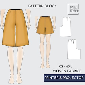 Molde de Costura Jupe Culottes • Calça Palazzo de Cintura Alta (Molde em PDF) XS-6XL