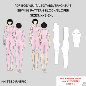 Catsuit Pdf Sewing Pattern Sloper/ Block | Leotard Bodysuit | Cosplay | Swimsuit, Jumpsuit Fitness | For Women | Sizes XXS-6XL