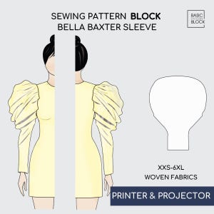 Pdf Bella Baxter(bolero) Sleeve Sewing Pattern Block | Easy Puffy Sleeve Pattern | Long  Sleeve Pattern | Pdf Mutton Bolero Sleeve | XXS-6XL