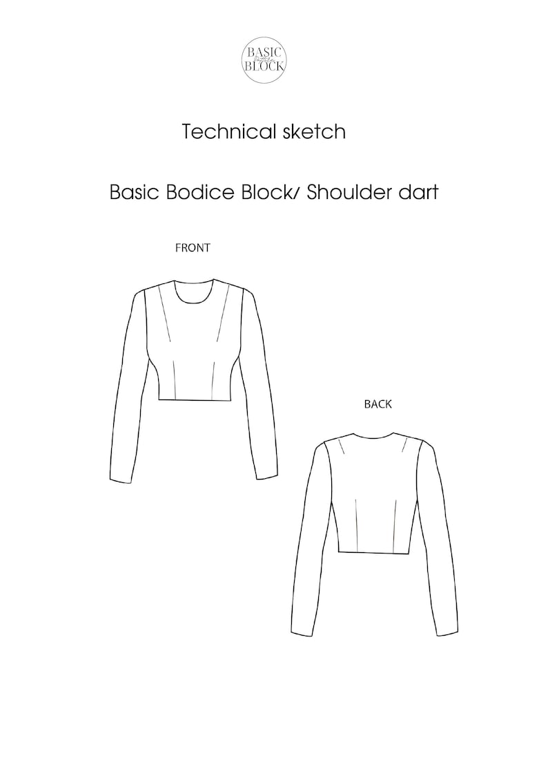 Basic Bodice/torso Pdf Sewing Pattern Sloper/block Basic - Etsy
