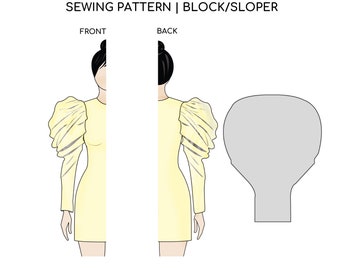 Pdf Bella Baxter (bolero) mouw naaien patroon blok | Eenvoudig naaipatroon met gezwollen mouwen | Patroon met lange mouwen | Pdf Bolero-hoes | XXS-6XL