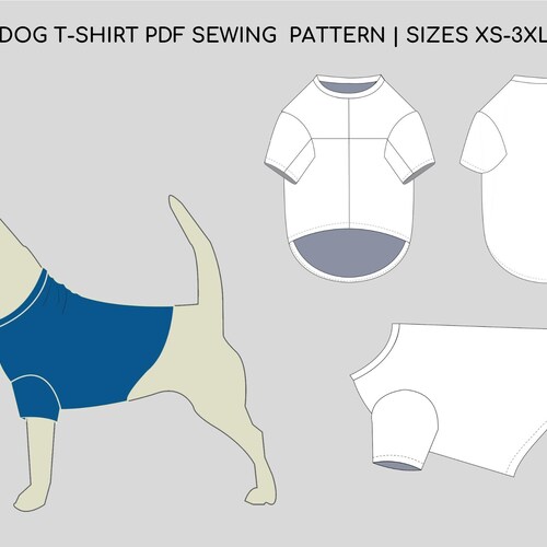 Dog Raglan Sweater Pdf Sewing Pattern Sizes XS-3XL Knit | Etsy