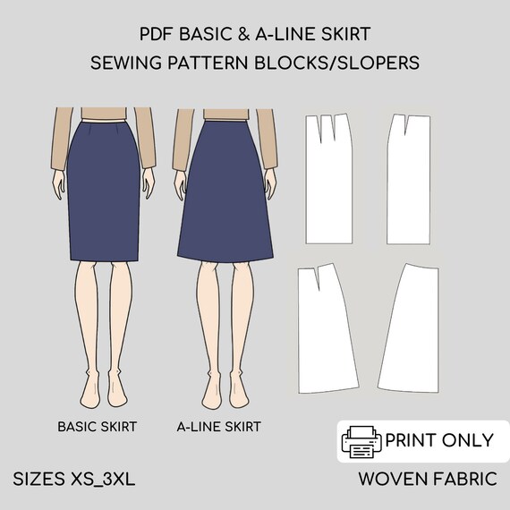 A line skirt block sale