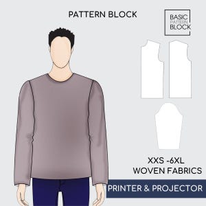 Naaipatroon lijfje heren (XXS-6XL) - geweven stof (pdf-download)