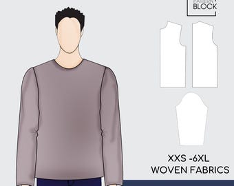 Patrón de costura para corpiño de hombre (XXS-6XL) - Tejido (Descarga PDF)