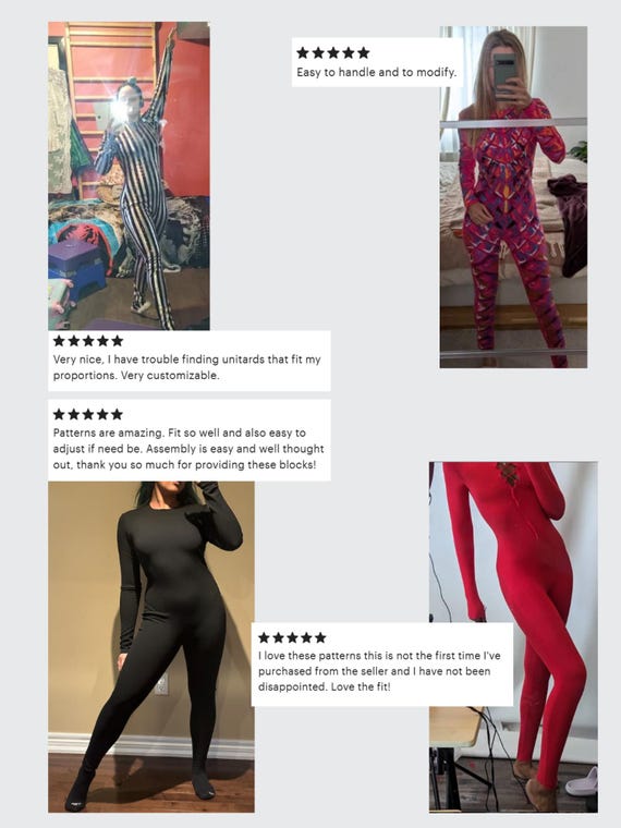 Catsuit Seamless Front Pdf Sewing Pattern Sloper/ Block