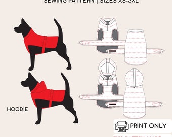 Dog Coat Pattern Size XS, Sewing Pattern, Dog Clothes Pattern, Dog Coat ...