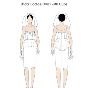 Bridal Corset Dress Pdf Sewing Pattern | Digital Bridal Dress | Pdf ...