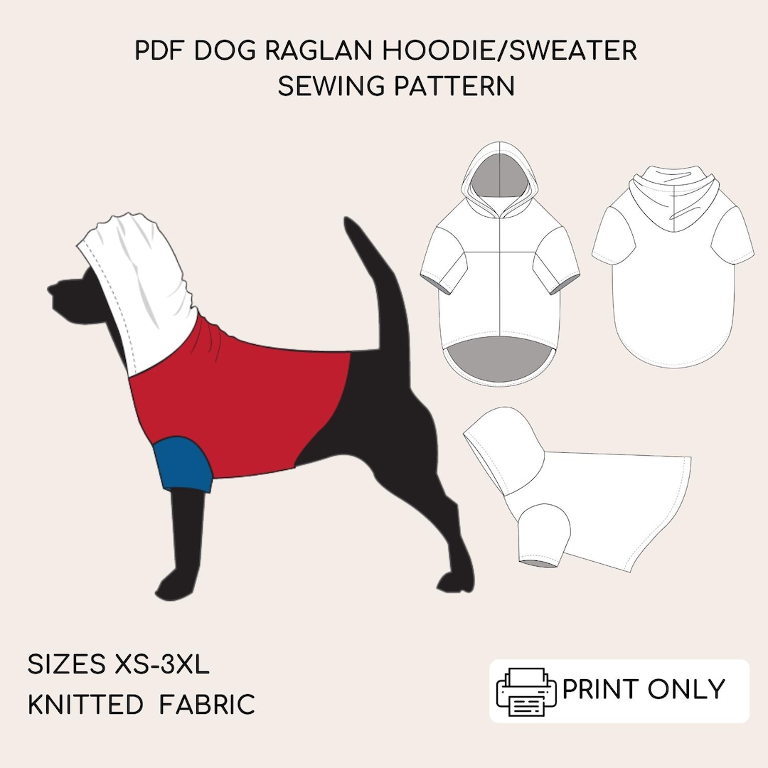 dog-hoodie-t-shirt-printable-pdf-sewing-pattern-sizes-xs-3xl-knit-etsy