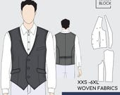 mbt⭐︎Design Button Vest Front Button Closure Men's Waistcoat | Vest Pdf Sewing