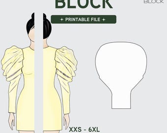 PDF | Bella Baxter Puffy Sleeve Pattern Block | Victorian Mutton Bolero | Cosplay | XXS-6XL