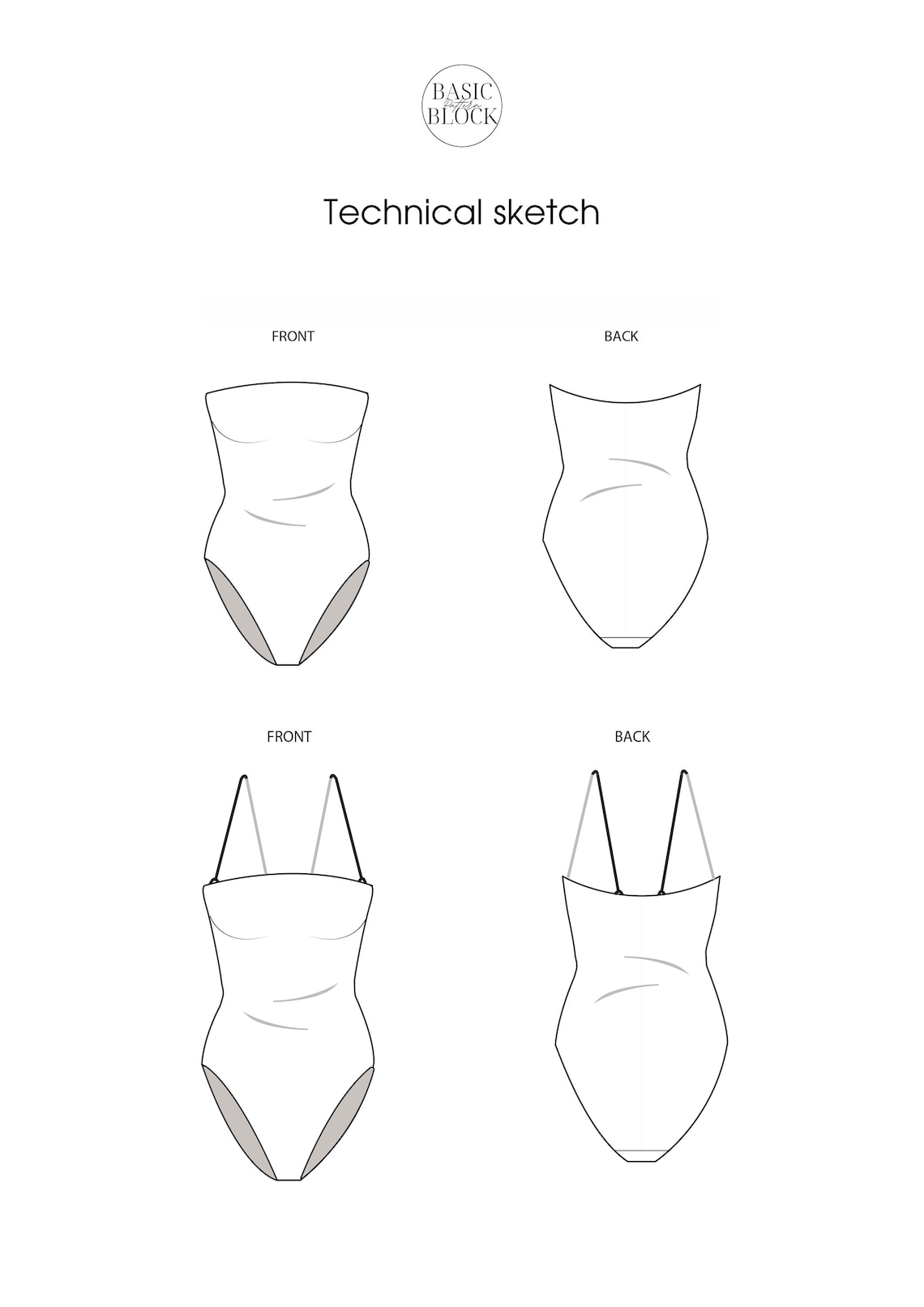 One Piece Swimsuit/swimwear Strapless Swimwear Sewing Etsy