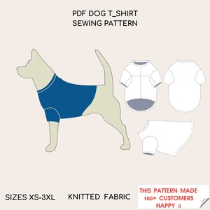 Dog Crewneck T-shirt | Printable Pdf Sewing Pattern | Sizes XS-3 XL Sizes | Knit