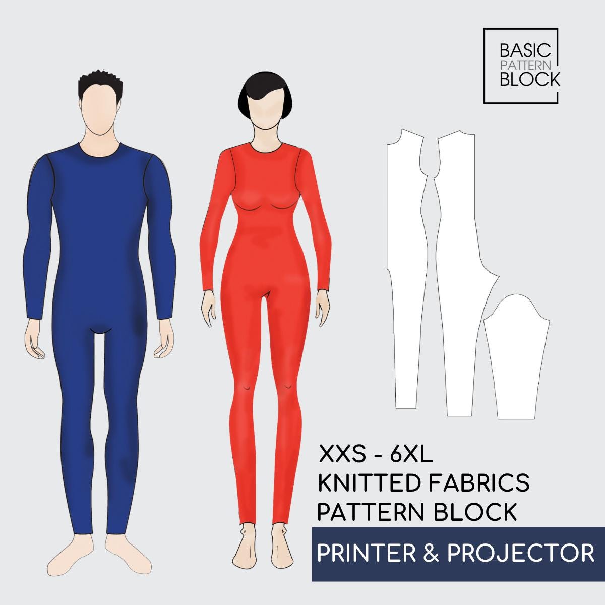 Women's Garments 1 (Become a Pattern 　l1 Mens & Womens Bodysuit Seamless No Front Seam Pdf Sewing