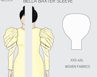 Bella Baxter Puffy Bolero Sleeve Sewing Pattern Block (PDF Download) • Sizes XXS-6XL