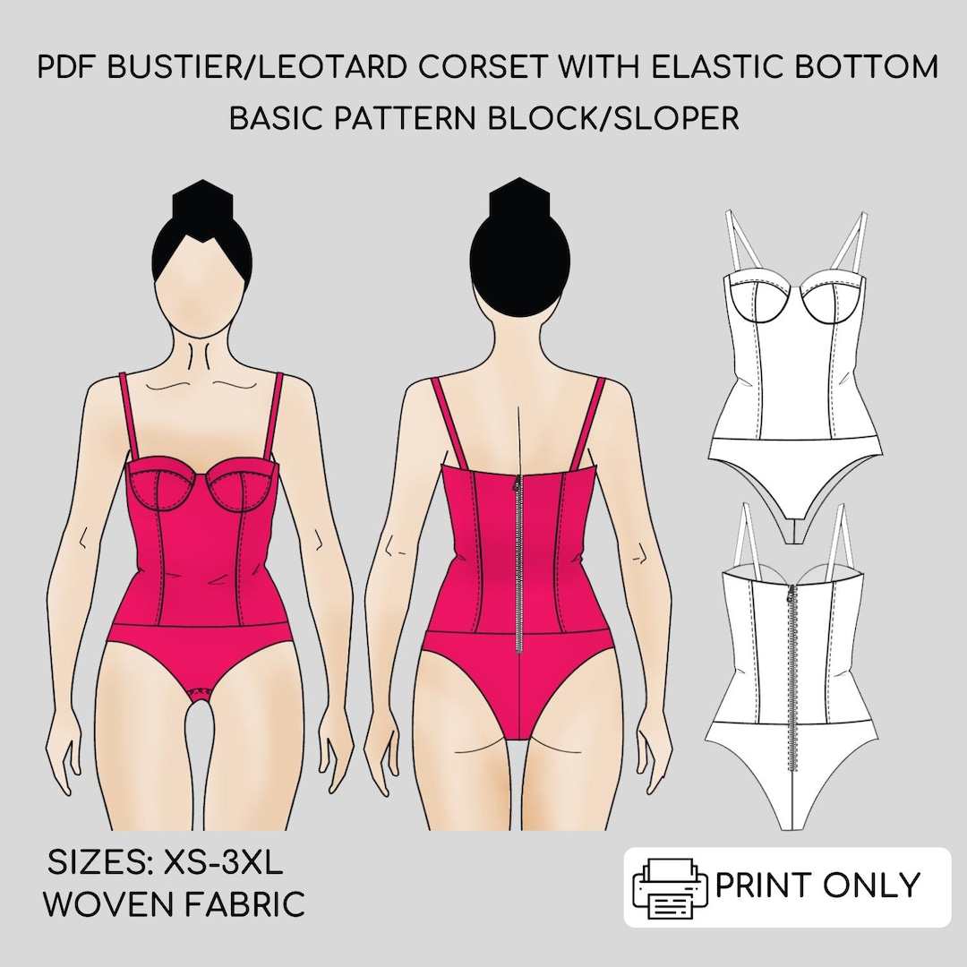 PDF Bustier,leotard Corset Sewing Pattern Block Cupped Leotard Pattern Bridal Corset Corset Sewing Sloper Bust Pattern pdf Bodysuit - Etsy pdf-bustier-leotard-corset-sewing-pattern-block-cupped-leotard-pattern-bridal-corset-corset-sewing-sloper-bust-pattern-pdf-bodysuit-etsy